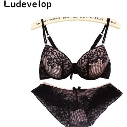 New Sexy Underwear Women Bra Set Vs Victoria Lingerie Set Luxurious Vintage Lace Embroidery Push Up Bra And Panty Set