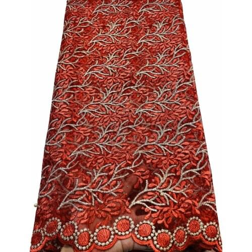 New Design Nigerian Lace Fabric African Lace Fabrics High Quality tulle net Elegant French Net Lace For Wedding ELM019