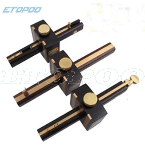 Luxury British Indonesia Ebony+Pure Copper Wearproof Carpenter Woodworking Tool Screw Cutting Gauge Mark Scraper Scribers