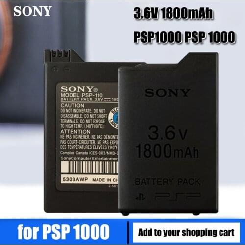 Sony 1800mAh 3.6V Lithium Ion Rechargeable Battery Pack Replacement for Sony PSP 1000 PSP-110 Console