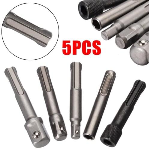 5pcs 1/4" 3/8" 1/2" Hex Adapters Socket Impact Driver Drill Hammer Drill Accessorie Converter Adapters
