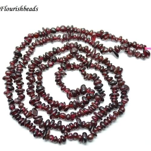 High Quality 5~8mm Natural Garnet Stone Chips Loose Beads 32" Length DIY Jewelry Making Supplies
