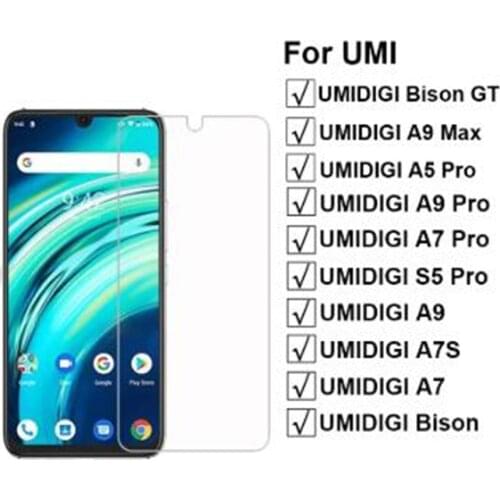 3-1PC Protective Glass For Umidigi Bison GT Tempered Glass Pelicula Umidigi A11 S5 A5 A7 Pro A7S Umi A9 Pro Max Screen Protector