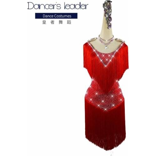 Latin Dance Dress Female Tassel Sexy Dance Competition Costume Adult Children High-end Custom Professional Stage Costumes