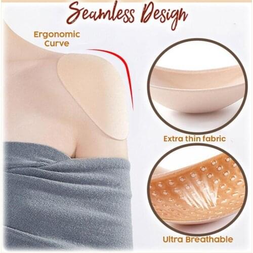1 Pair Soft Silicone Shoulder Anti Slip Shoulder Pads for Shoulder Enhancer Clothing Dress Sewing Accessories