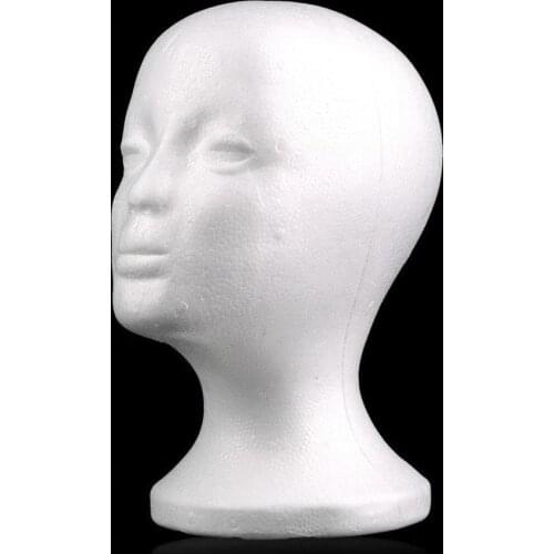 1Pc Foam Female Mannequin Head Manikin Head Model Wig Hair Glasses Display Stand