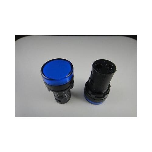 10pcs 12V 16mm Blue LED Power Indicator Signal Light