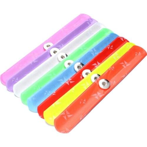 10pcs/lot Hot Sale Creative circle PVC Snap Jewelry Fit 18MM Snap Button Bracelet For Women Children Fun Gift DIY Button Jewelry