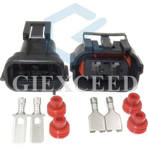 2 Pin 344075-1 Waterproof Female Male Connector Electrical Fan Socket For Nissan Subaru Infiniti