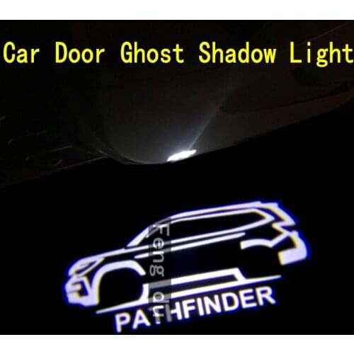 2pcs For 2011-2021 NISSAN Pathfinder LED Car Door Light Projector Ghost Shadow Light Welcome Light Courtesy Atmosphere Light