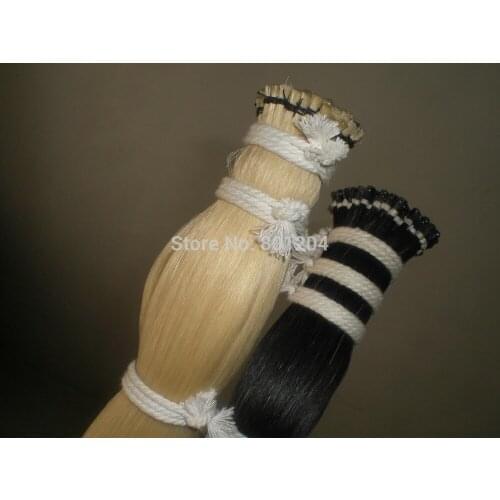 200 Hanks Quality Mongolia Violin Bow hair 100 white & 100 black hair in 32" 6 grams each hank