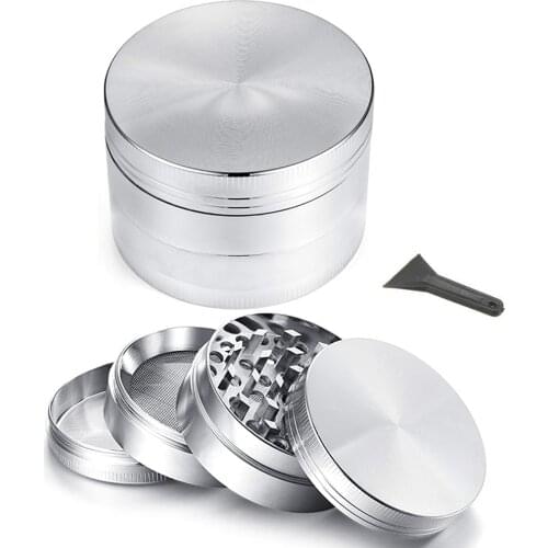 Silver Color Mini 4 Layers Tobacco Weed Herb Grinder Smoke Accessories Smoke Grinders Portable