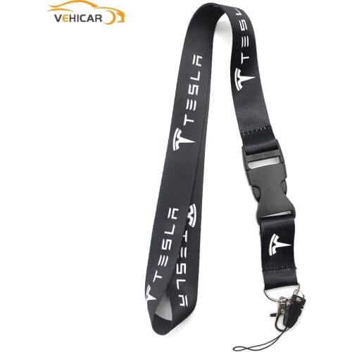 VEHICAR Car Lanyard For TESLA Design Neck Strap Fashion Lanyard Keychain Keyring Car Keys House Keys ID Badges Card Lanyard