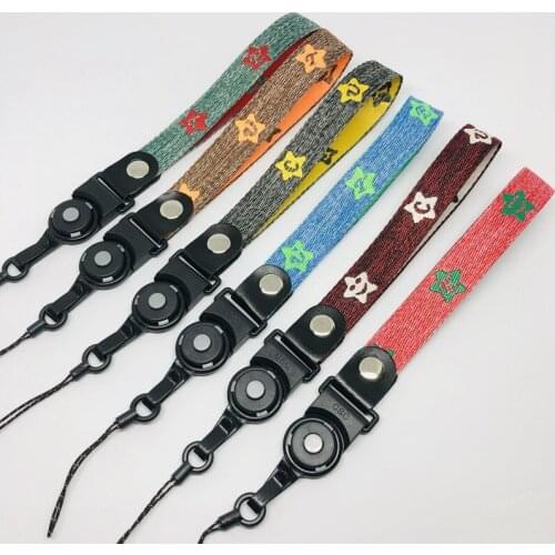 Spangled Stars Phone Keychain Cute Lanyard for Keys ID Card Badge Holders Necklace Keycord Webbing for iPhone Xiaomi Samsung