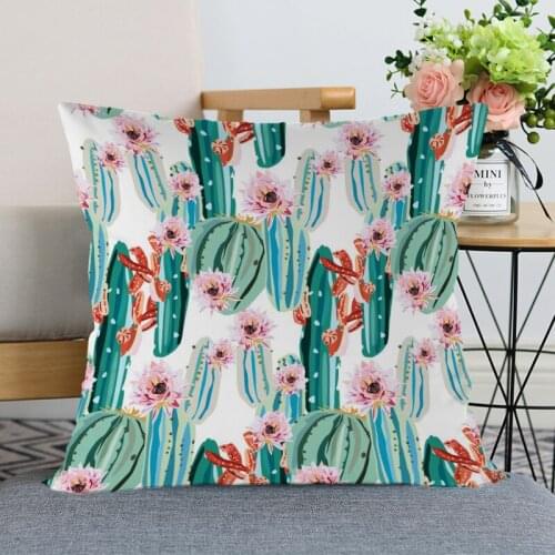 Nordic Style Plant Cactus Pillow Case Modern Home Decorative Pillowcase 35x35cm,40X40cm(one sides) For Living Room Pillow Cover