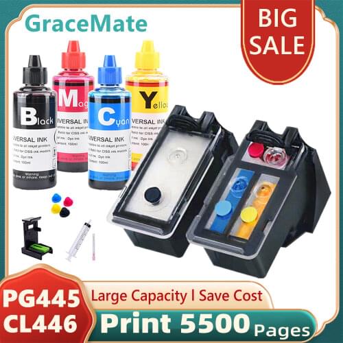 PG445CL446 Pixma TR4540 IP2840 MX494 TS204 TS304 TS3140 Printer Ink Cartridge Replacement for Canon Inkjet PG445 CL446 XL