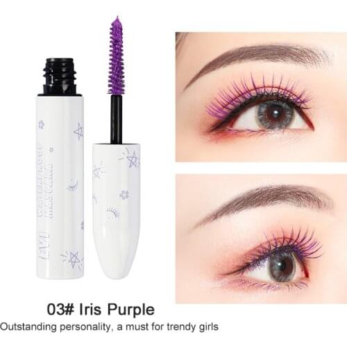 Color Mascara Waterproof Fast Dry Long-lasting Curling Lengthening Eye Lashe Makeup Blue Pink Brown Party Color Mascara TSLM1