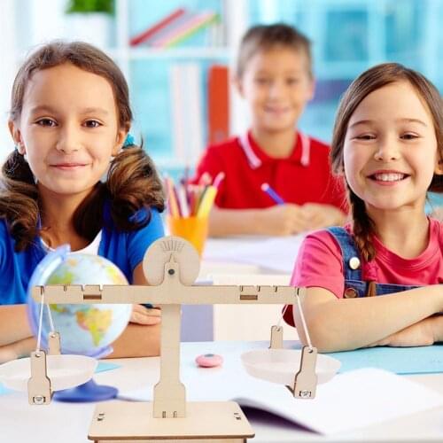 DIY Montessori Educational Wooden Balancing Scale Math Add Learn Toys Board Game Learning Subtract Model Kids Kits For Chil V5A0