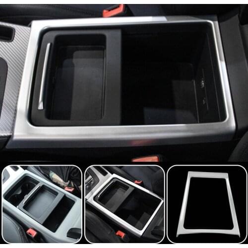 For Audi Q5L 2018-2020 Car Interior Water Cup Holder Rear Water Cup Holder Frame Covers Trim Decorative Sticker