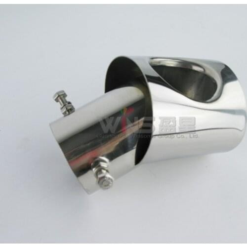 Chrome Exhaust Muffler Tip Car Styling Tuning Accessories For Peugeot 206 Stainless Steel Decoration Products