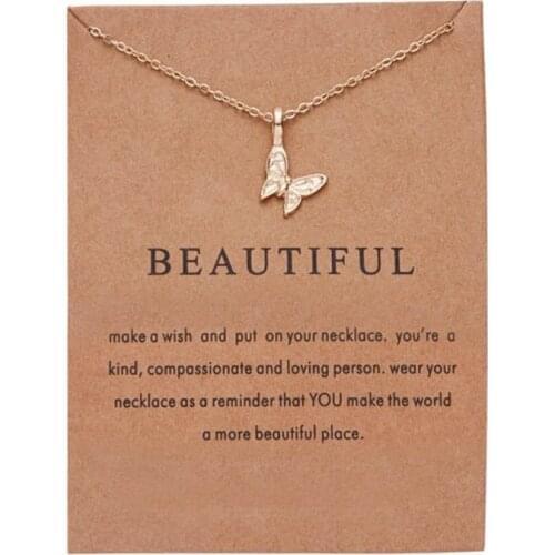 Classic Fashion Butterfly Elephant Animal Pendant Necklace Women Girlfriend Choker Pearl Clavicle Chain Party Wedding Jewelry