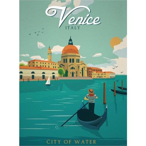 400X300MM vevice italy city of water jumbo fridge magnet SFM-0396 Home office toolbox metal surface ferrous surface for kid