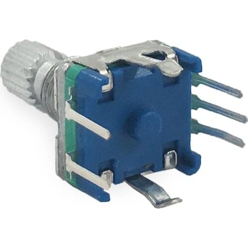 MCIGICM 5pcs Rotary encoder,code switch/EC11/ audio digital potentiometer,with switch,5Pin, handle length 15mm