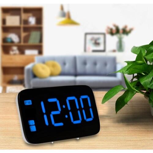 Usb Digital Led Alarm Voice Control Table Desk Watch Horloge Electronic Small Clock