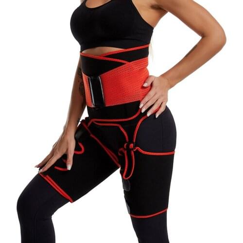 In Stock Women Hot Sweat Slim Thigh Trimmer Leg Shapers Push Up Waist Trainer Pant Fat Burn Neoprene Heat Compress Slimming belt