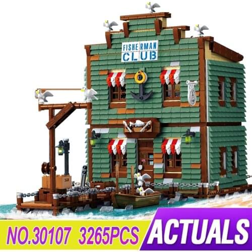New UG-30107 MOC Fishing House wharf 3265pcs Modular Building Blocks Bricks Educational Puzzle Toy Christmas Gifts