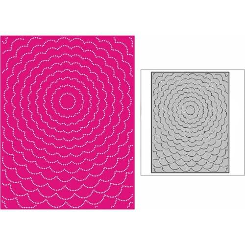 New Dotted Scalloped Circle Background Panel 2021 Metal Cutting Dies for Scrapbooking and Card Making Embossing Craft No Stamps