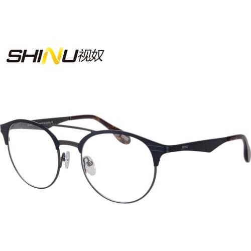 High Quality Rubber Paint Stainless Steel Eyeglasses Frame With Acetate Tips Plain Mirror Eyewear Unisex Optical Glasses Frame
