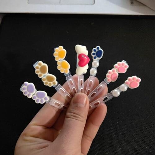 Dog hairpin headdress cute little footprints love pet hairpin Teddy hairpin does not hurt hair plastic clip