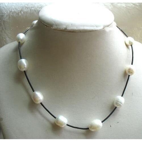 Stunning Natural Pearl Jewelry White Color Rice Shaper Genuine Freshwater Pearl Necklace Bracelet Handmade New Free Shipping