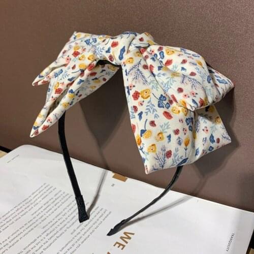 Pressed Hair Accessories, Large Bow-knot Hair Band, Female Wild Go Out, Wide-brimmed Cute Headband Floral Hairpin