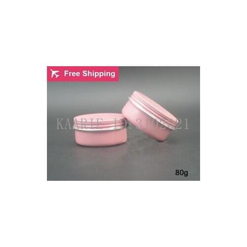 80g 50pcs/lot empty round colorful aluminum metal tin cans bottle with lids,cosmetic cream container box aluminum jar 68*35mm