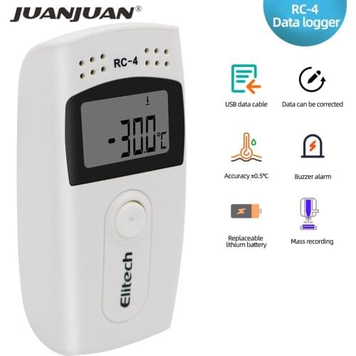 RC-4 USB Temperature Data logger Digital Recorder Temperature Measure External Sensor 16000 Point 50%off