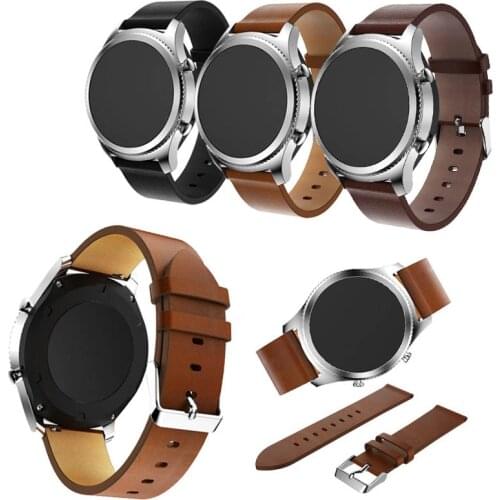 New 22mm Sports style leather Wrist Strap new bands for Samsung Gear S3 Youth Smart Watchbands Replacement watch Band Smartwatch