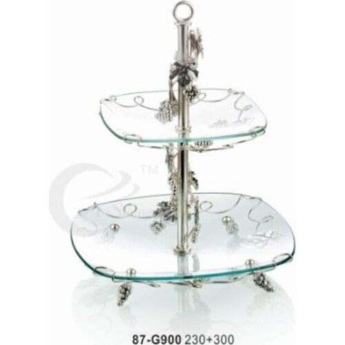 Stylish New Chic Exquisite Compote High-Grade Temperament Glass Crafts Fruit Plate