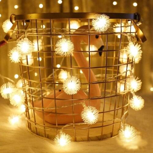 Led Snowball String Lights,32.8FT 80LED Battery/USB Powered Starry Fairy Lights for Bedroom, Party,Valentines Day