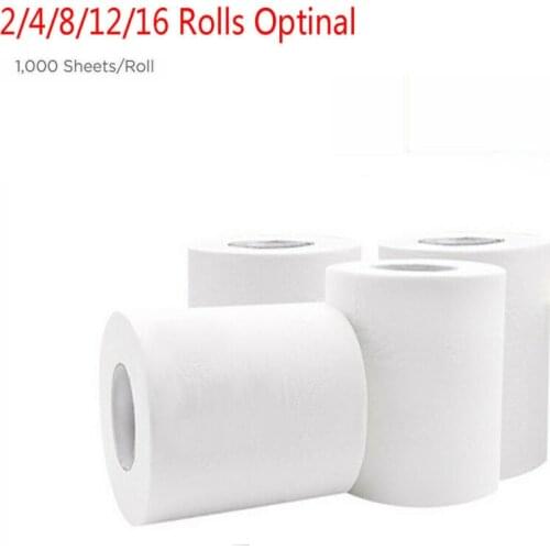 2/4 Rolls Toilet Paper Bulk Bath Tissue Bathroom White Soft 4 Ply 50g/Roll HOT