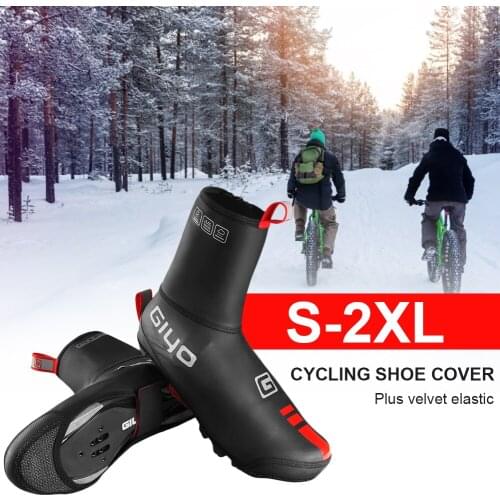 Cycling Overshoes Waterproof Windproof Rainproof MTB Road Warm Bike Shoes Covers Bicycle Winter Thermal Protector for Outdoor