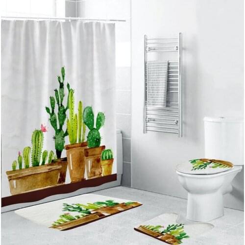 Curtain Polyester Fabric Bath Curtain For The Bathroom Decoration Multi-Size Printed Bathroom Accessories