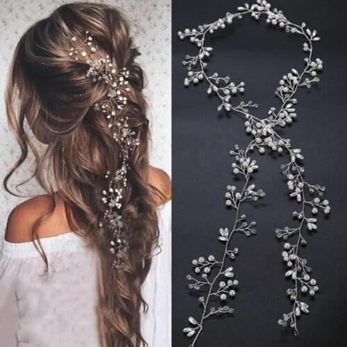Western Wedding Fashion Headdress For Bride Handmade Wedding Crown Floral Pearl Hair Accessories Hairpin Ornaments
