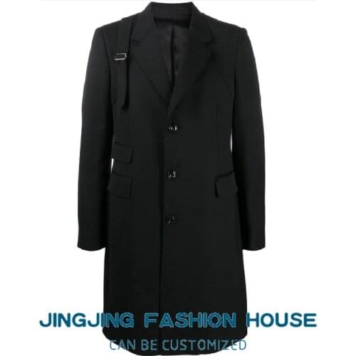 S-6XL!!2021 Spring and Autumn mens loose windbreaker medium long casual jacket long sleeve jacket young pure color fashion suit