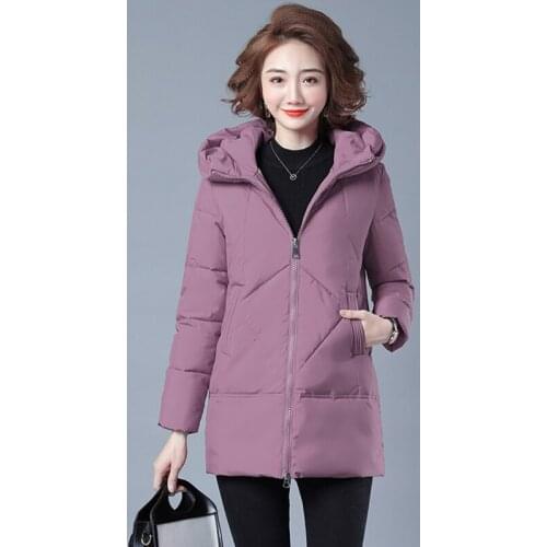 2021 New Winter Jacket Women Oversize Parka Coat Warm Thick Loose Hooded Solid Zippers Padded Jacket Female All-match Outwear