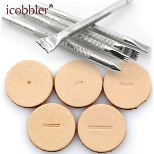 1 Dot To 9 Dots Leather Stamp Tool Pattern Background Basketweave Stamping Working Carving Tools Handmade Craft Printing Saddle