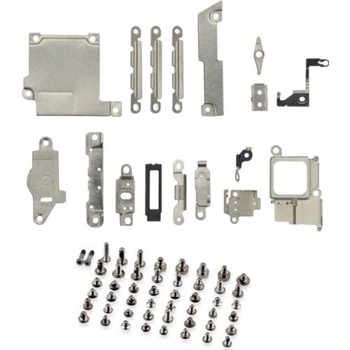 2pcs/set Full Set Small Metal Internal Bracket Replacement Parts Shield Plate Kit + full set screws for Iphone 5 5c 5s