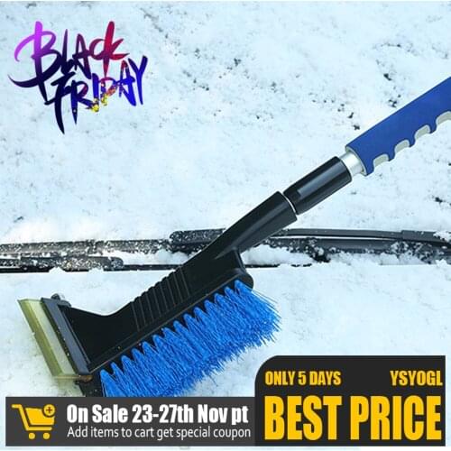 2 in 1 Winter Car Ice Scraper Snow Shovel Protable Snow Brush Retractable Window Shovel Removal Brush Car Cleaning