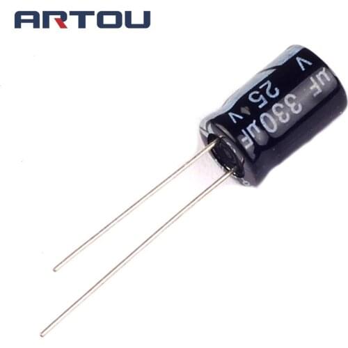 20PCS 330UF 25V Electrolytic Capacitor SIZE 8X12mm